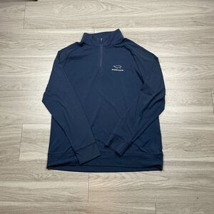 G Fore Shirt Mens Large Blue Golf 1/4 Zip Golfer Long Sleeve